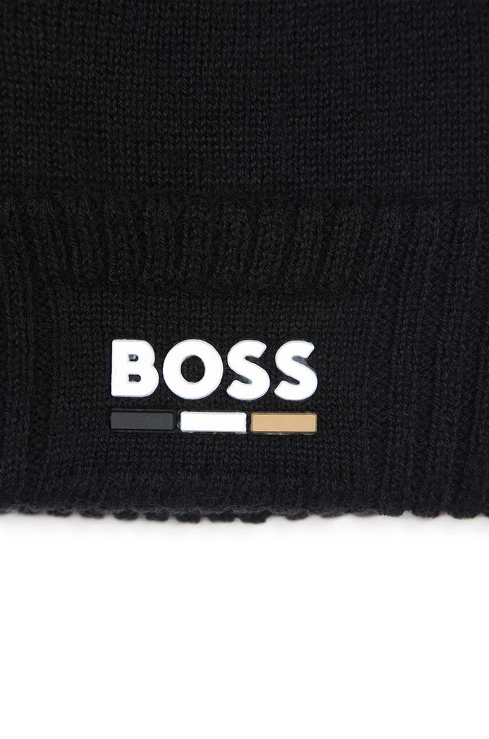 Chłopiec BOSS czapka z domieszką wełny dziecięca J51600.50.52 czarny