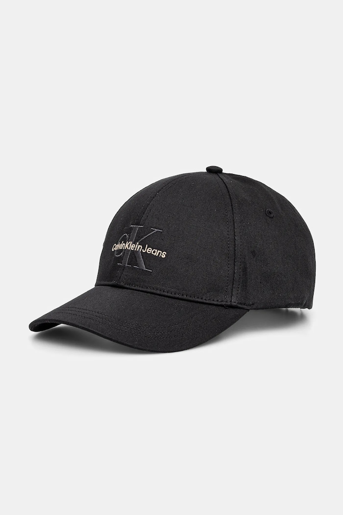 Βαμβακερό καπέλο του μπέιζμπολ Calvin Klein Jeans μαύρο K60K612317
