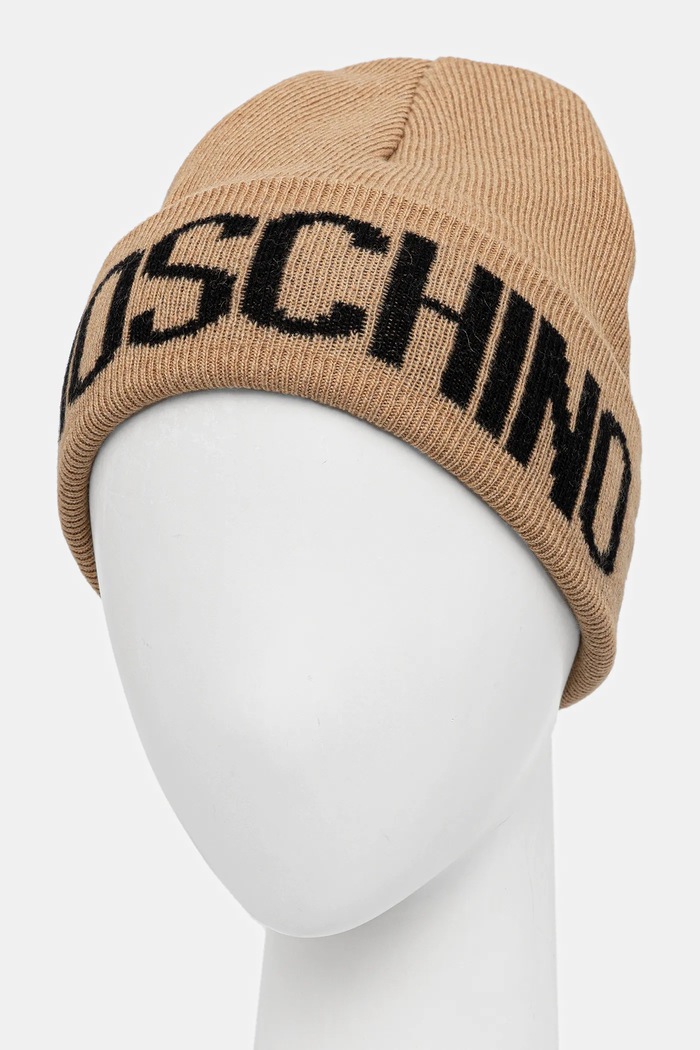 Αξεσουάρ Σκουφί από μείγμα μαλλιού Moschino M5672.60102 καφέ