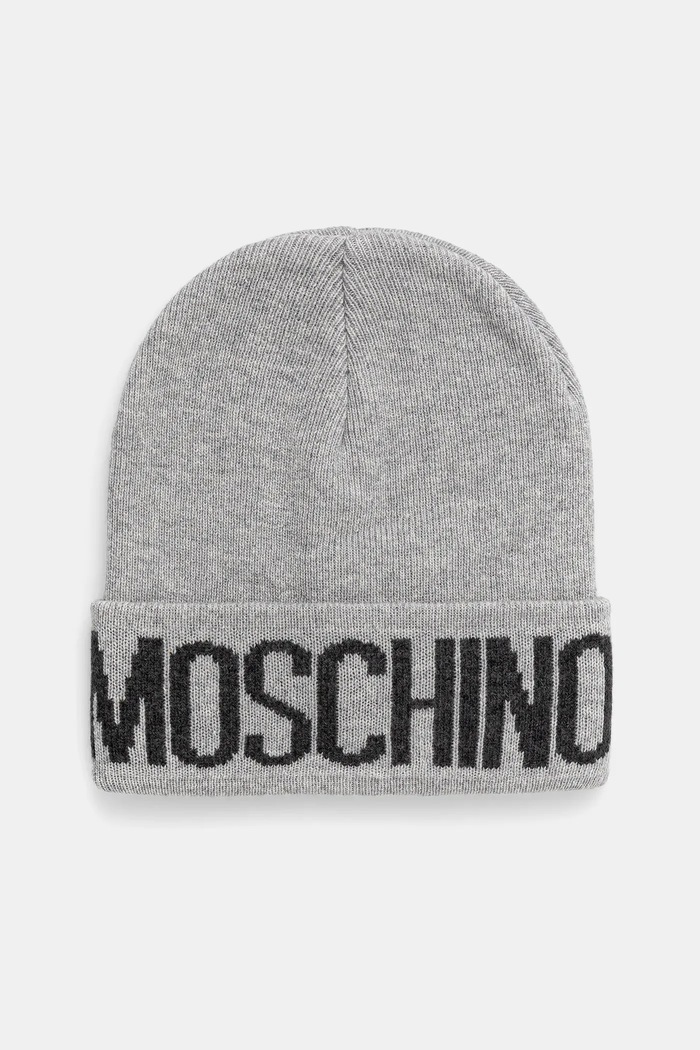 Σκουφί από μείγμα μαλλιού Moschino με μείγμα μαλλιού γκρί M5672.60102