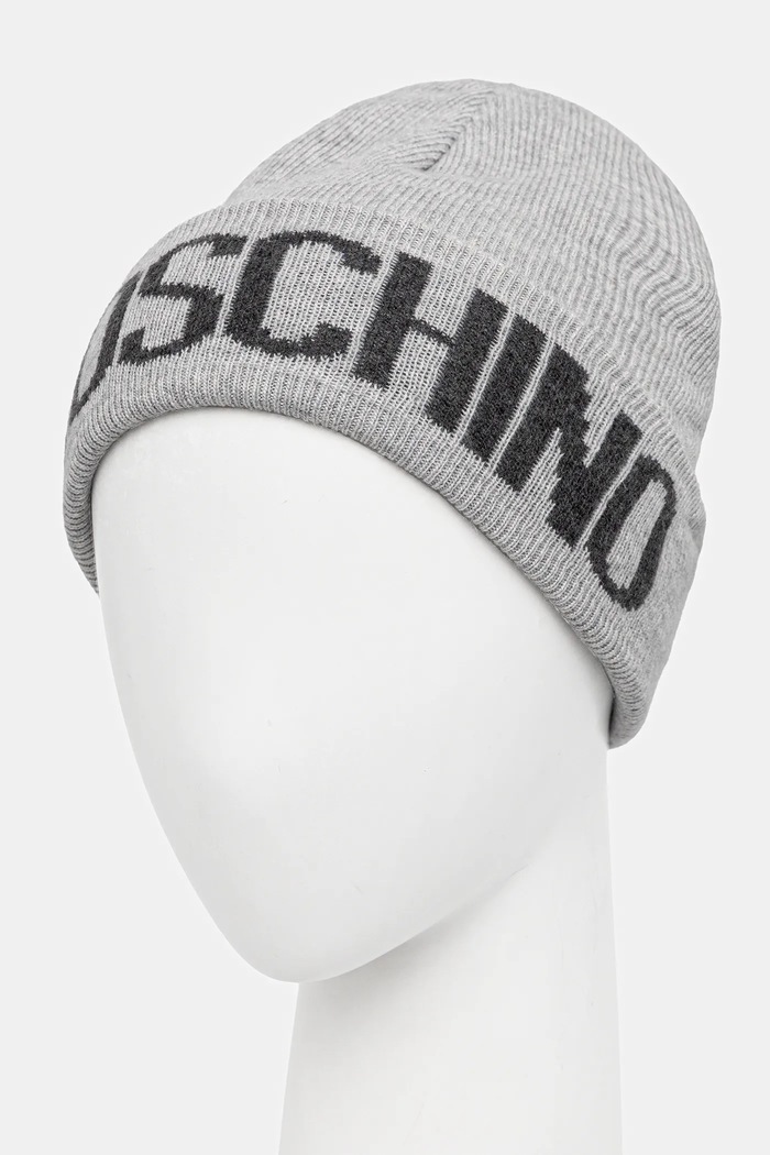 Σκουφί από μείγμα μαλλιού Moschino M5672.60102 γκρί AW25