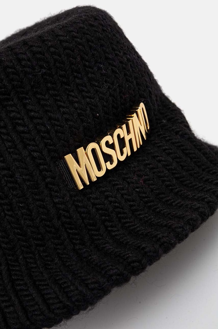 Akcesoria Moschino kapelusz z domieszką wełny M3146.65417 czarny