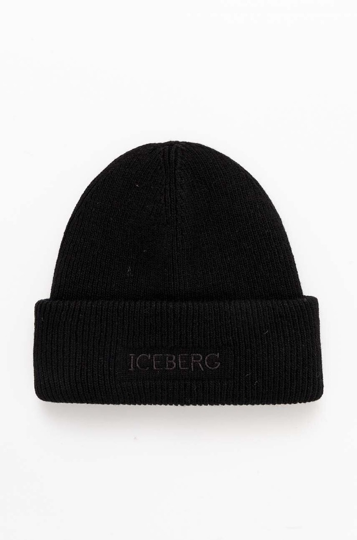 Iceberg czapka wełniana wełna czarny 3043.7079