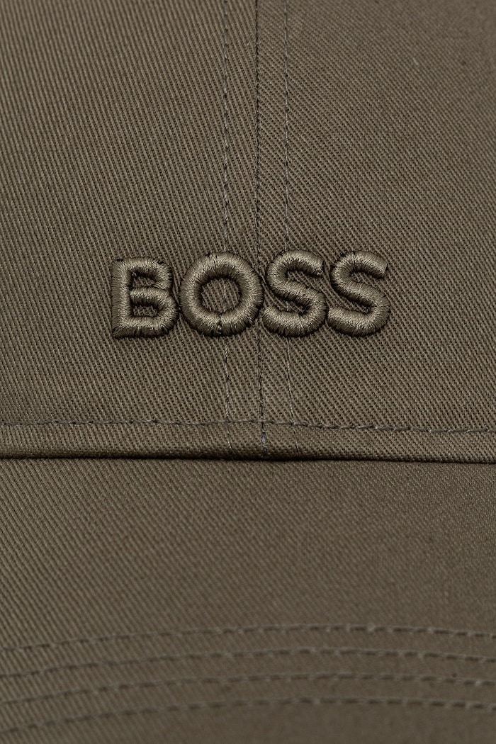 BOSS Czapka z daszkiem damska bawełniana Ari 50519889 zielony AA00