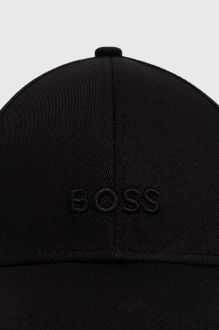 BOSS Καπέλο με γείσο γυναικείο βαμβακερό Ari 50519889 μαύρο AA00