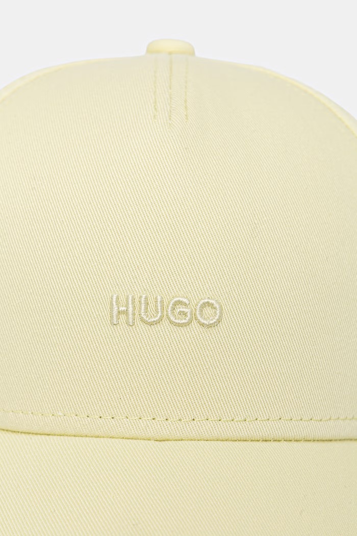 HUGO czapka z daszkiem bawełniana Cara 50519255 żółty SS26