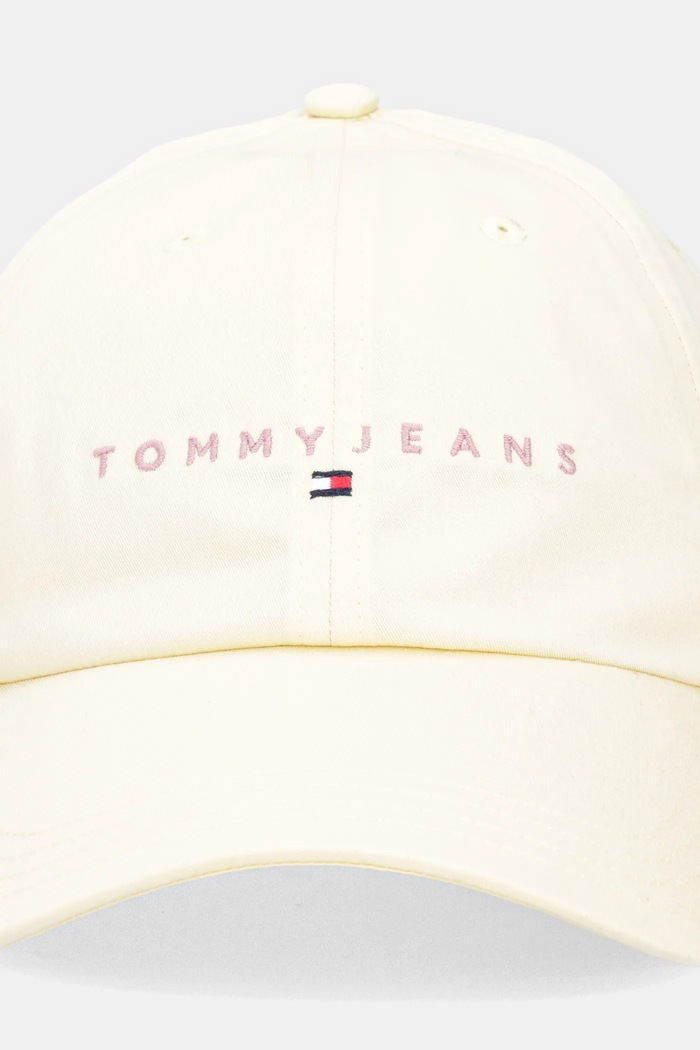 Bavlněná baseballová čepice Tommy Jeans AW0AW16868 žlutá SS26