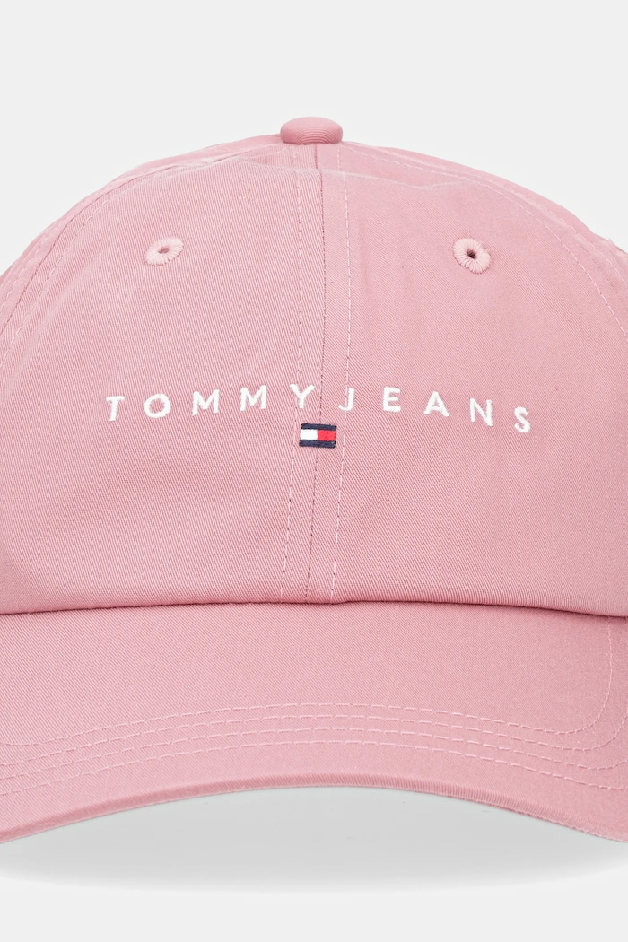 Bavlněná baseballová čepice Tommy Jeans AW0AW16868 růžová SS26