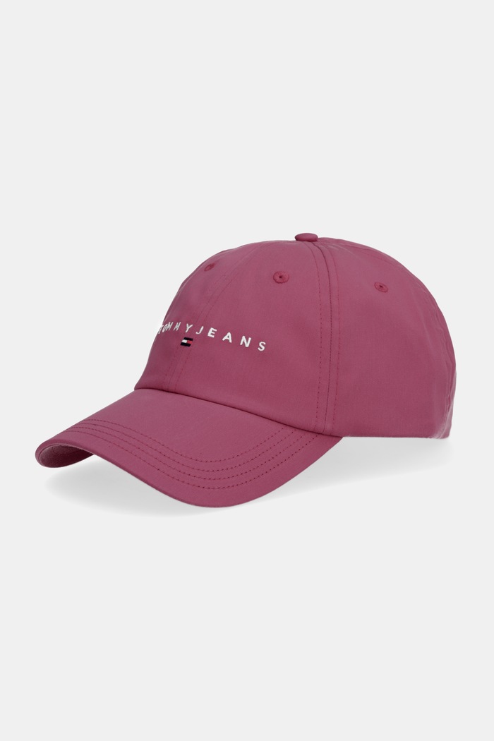 Tommy Jeans czapka z daszkiem bawełniana różowy AW0AW16868