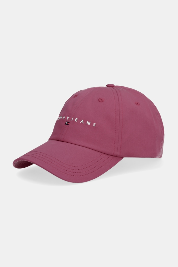 Tommy Jeans czapka z daszkiem bawełniana różowy AW0AW16868