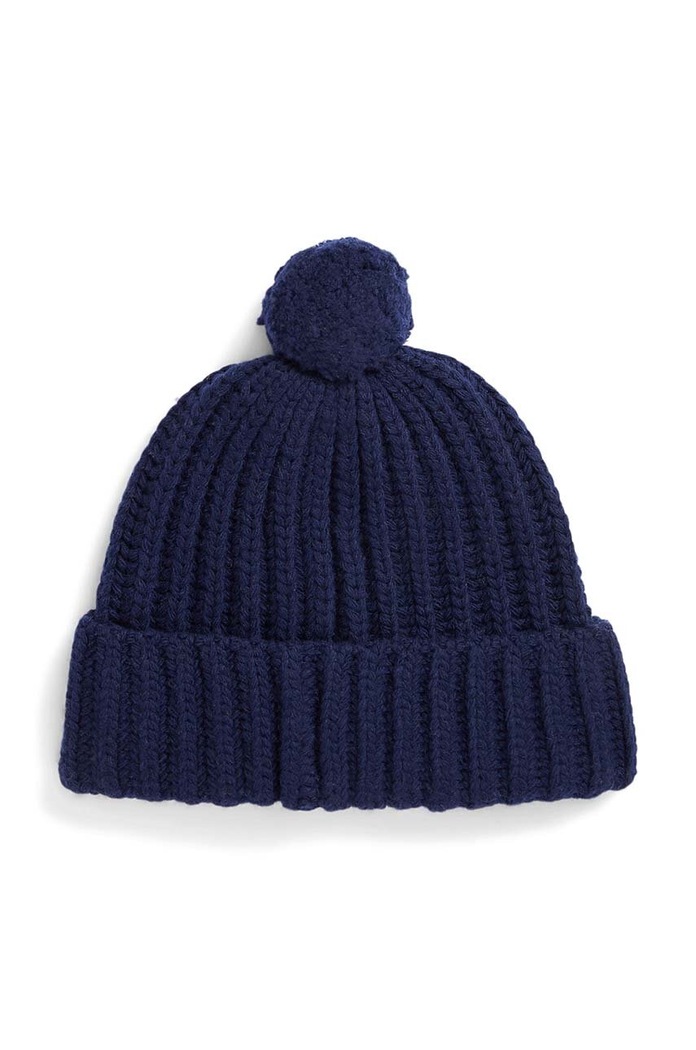 Вълнена шапка Polo Ralph Lauren 455931876 тъмносин AW24