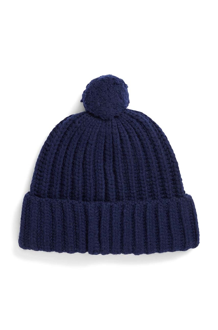 Вълнена шапка Polo Ralph Lauren 455931876 тъмносин AW24