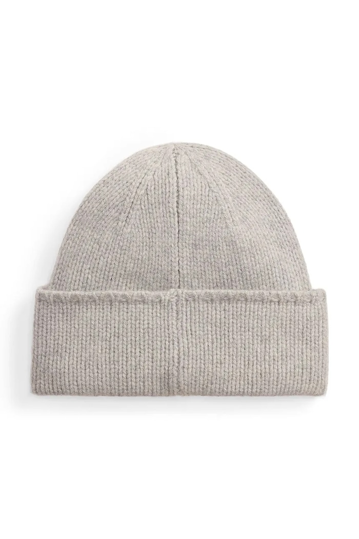 Polo Ralph Lauren czapka beanie damska z wełny merino 455954355 szary AW25