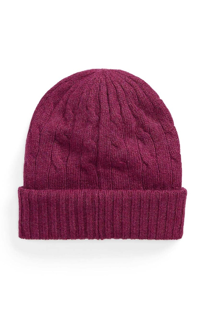Polo Ralph Lauren czapka wełniana 455956315 fioletowy AW24