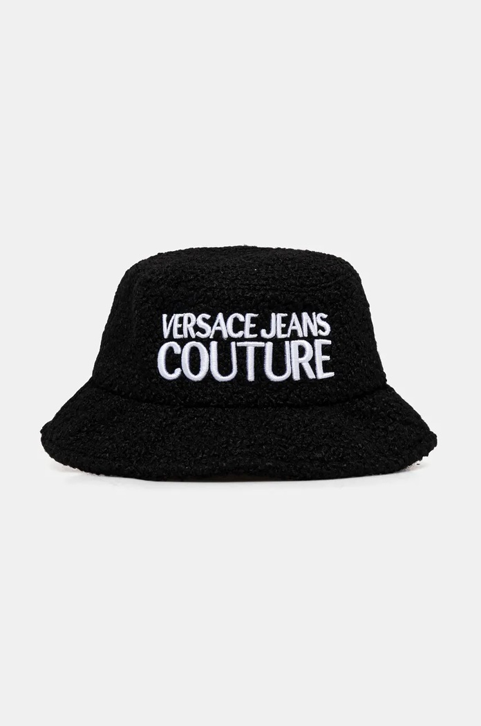 Versace Jeans Couture kapelusz z domieszką wełny z domieszką wełny czarny 77HAZK07.ZSB12