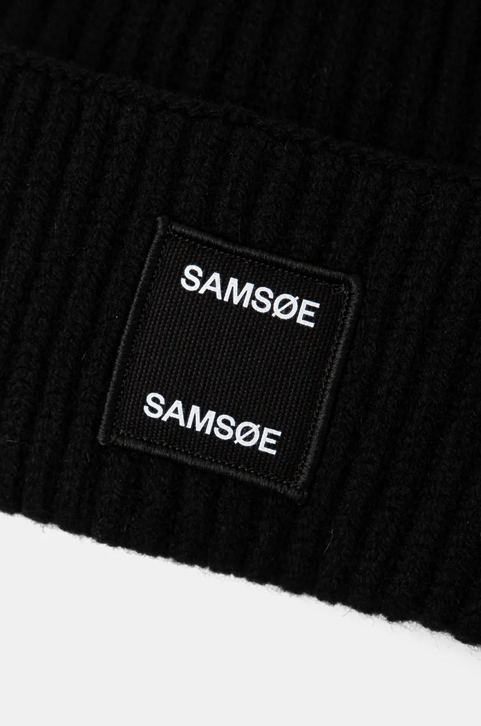 Аксесуари Вовняна шапка Samsoe Samsoe SAMSOE F24300118 чорний