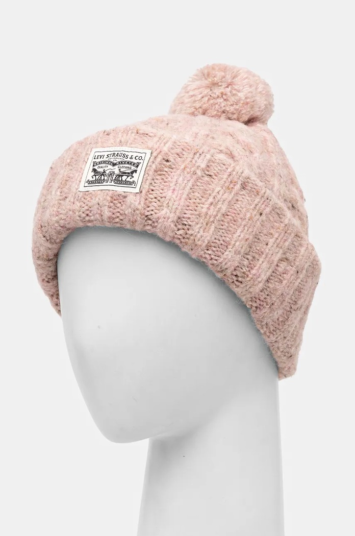 Doplnky Čiapka s prímesou vlny Levi's 000JM.0001 ružová