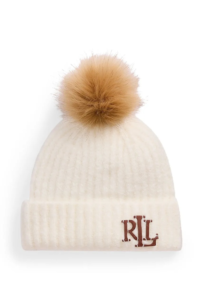 Čiapka s prímesou vlny Lauren Ralph Lauren s prímesou vlny béžová 454960080