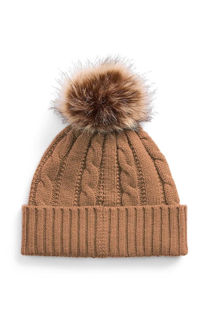 Шапка с вълна Lauren Ralph Lauren 454960081 бежов AW24