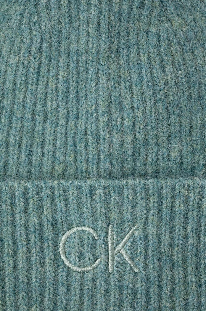 Doplňky Vlněná čepice Calvin Klein K60K612586 tyrkysová