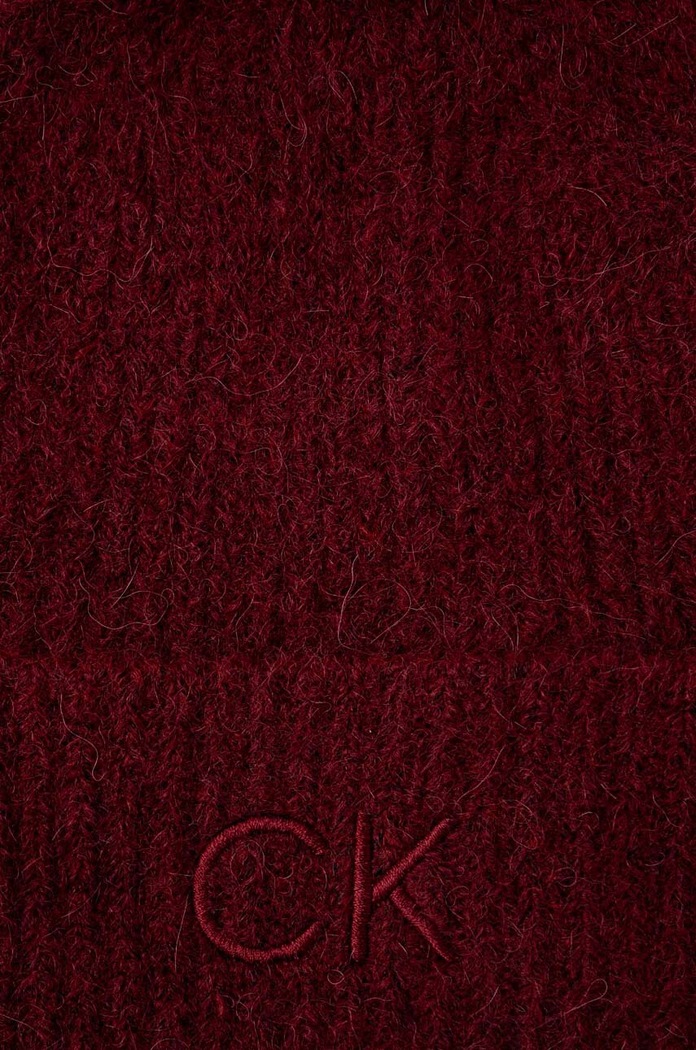 Doplňky Vlněná čepice Calvin Klein K60K612586 burgundské