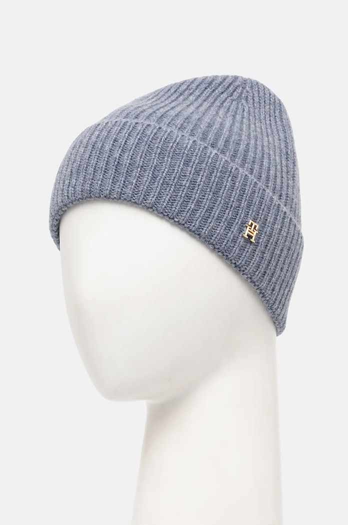 Kapa od kašmira Tommy Hilfiger AW0AW16623 plava NC24