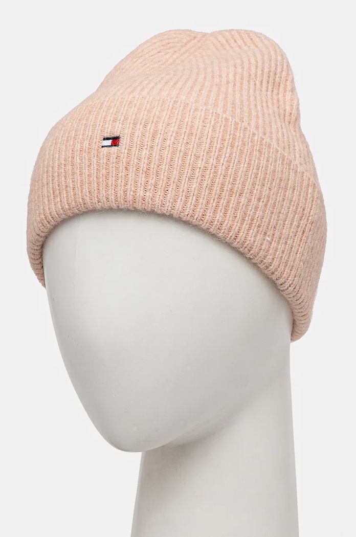 Kapa s dodatkom vune Tommy Hilfiger AW0AW16633 roza NC24