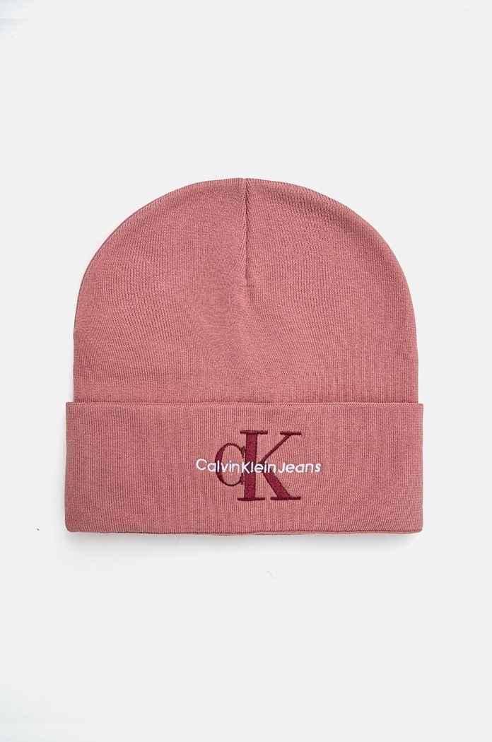 Bavlněná čepice Calvin Klein Jeans bavlna růžová K60K612668