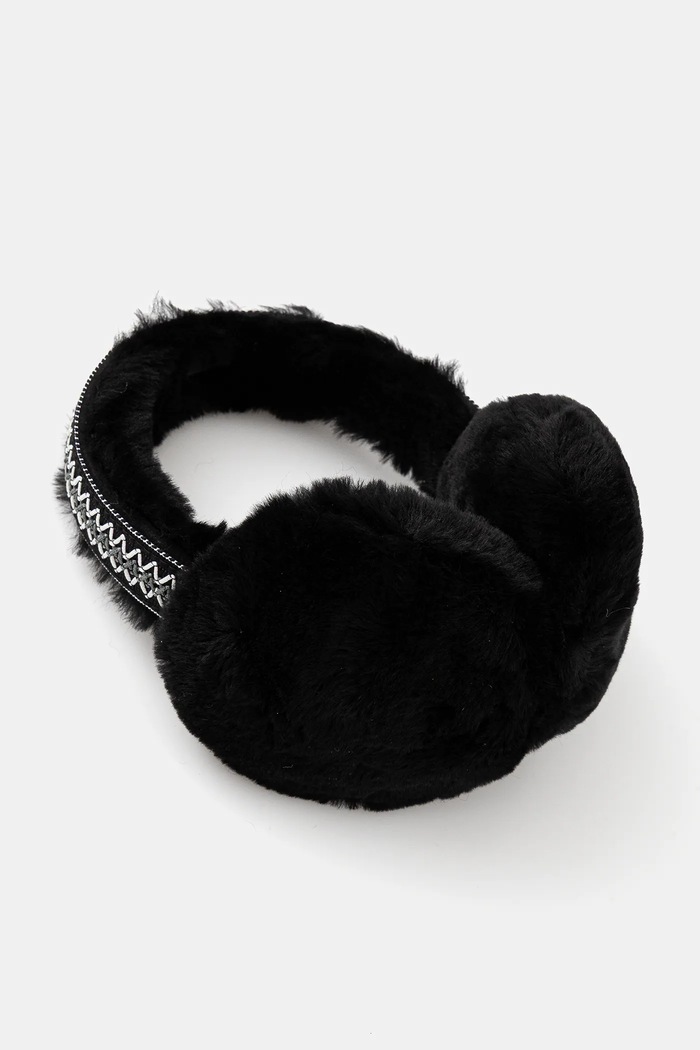 UGG căști de lână pentru urechi uni negru 20496.