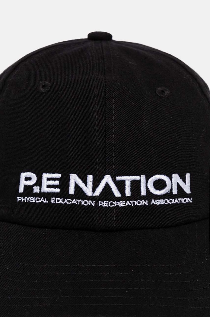 P.E Nation czapka z daszkiem bawełniana Homage Cap 243A417 czarny AW24