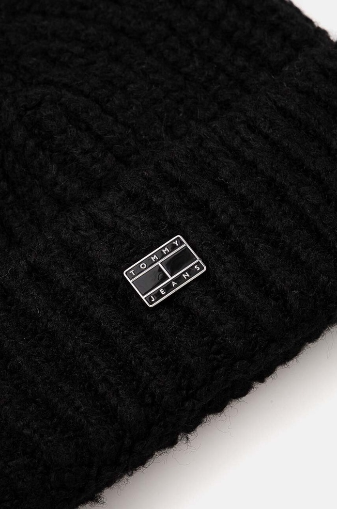 Doplňky Čepice z vlněné směsi Tommy Jeans AW0AW16786 černá