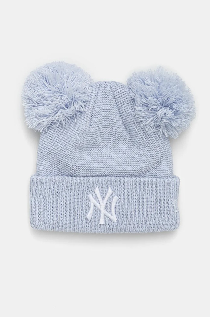 New Era czapka NEW YORK YANKEES kolor niebieski z grubej dzianiny