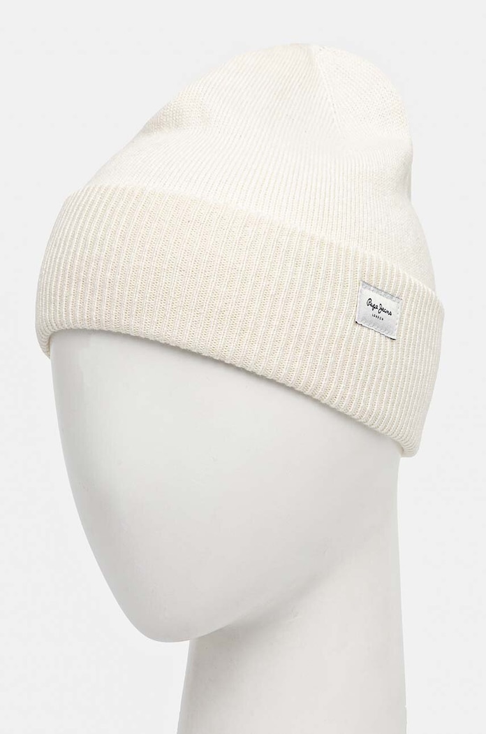 Σκουφί από μείγμα μαλλιού Pepe Jeans YELA HAT PL040360 μπεζ AW24