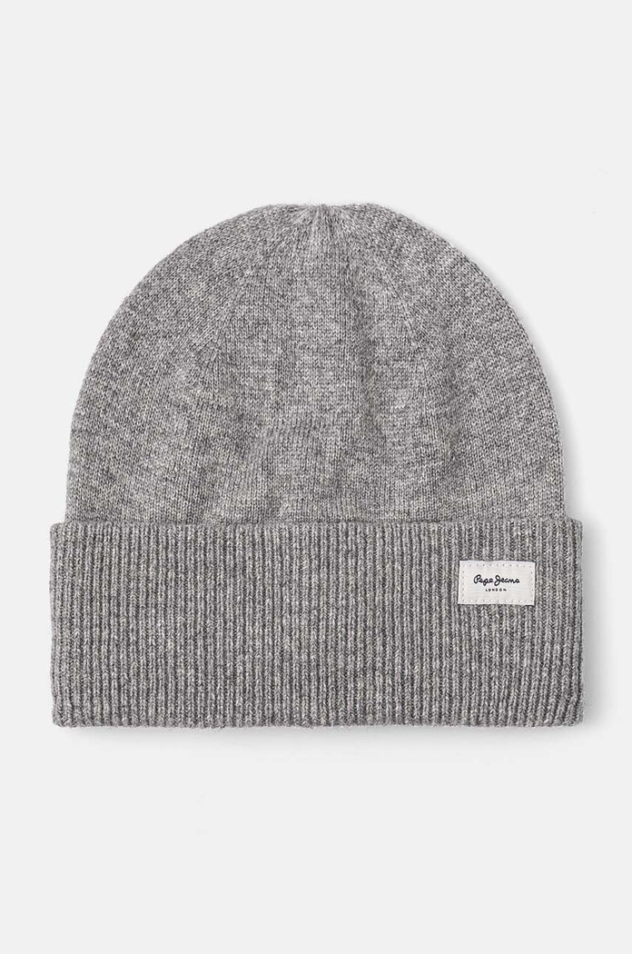 Pepe Jeans czapka z domieszką wełny YELA HAT z domieszką wełny szary PL040360