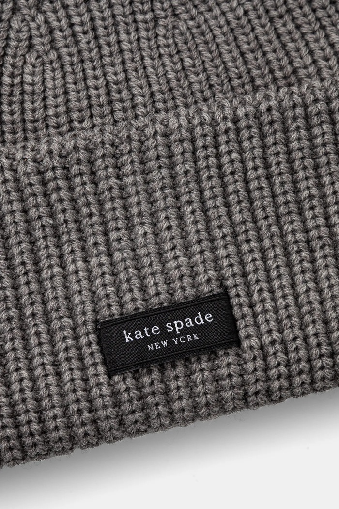 Akcesoria Kate Spade czapka z domieszką wełny 29KS1004213 szary