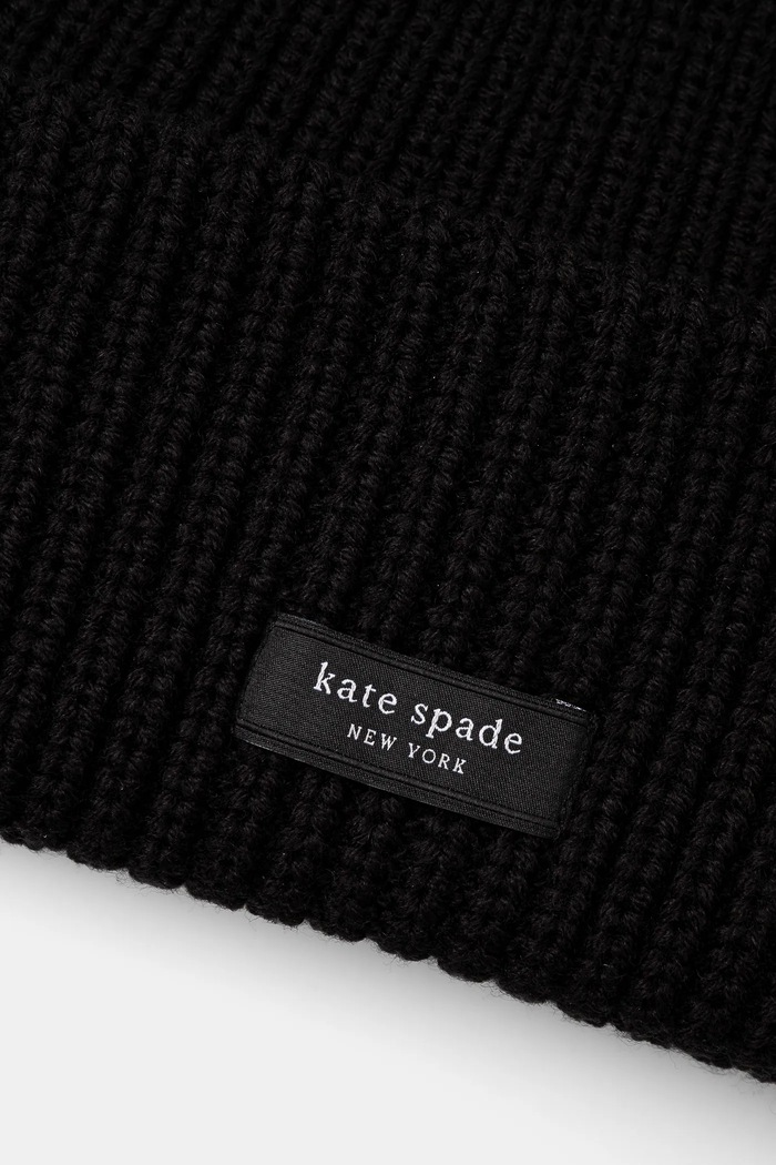 Akcesoria Kate Spade czapka z domieszką wełny 29KS1004213 czarny