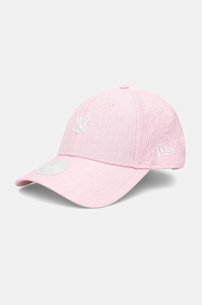 New Era czapka z daszkiem JACQUARD 9FORTY® NEW YORK YANKEES aplikacja różowy 60565270
