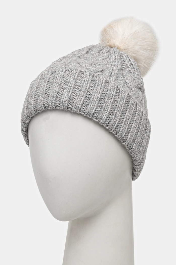 Hollister Co. czapka z domieszką wełny KI354.4037.145 szary AW24