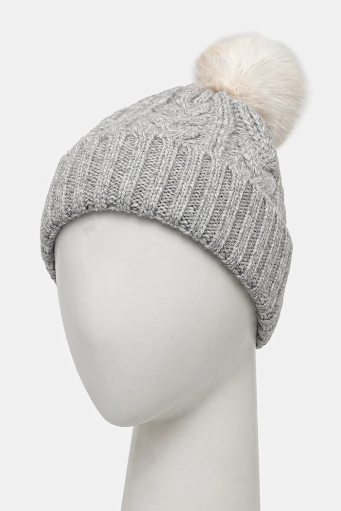Hollister Co. czapka z domieszką wełny KI354.4037.145 szary AW24
