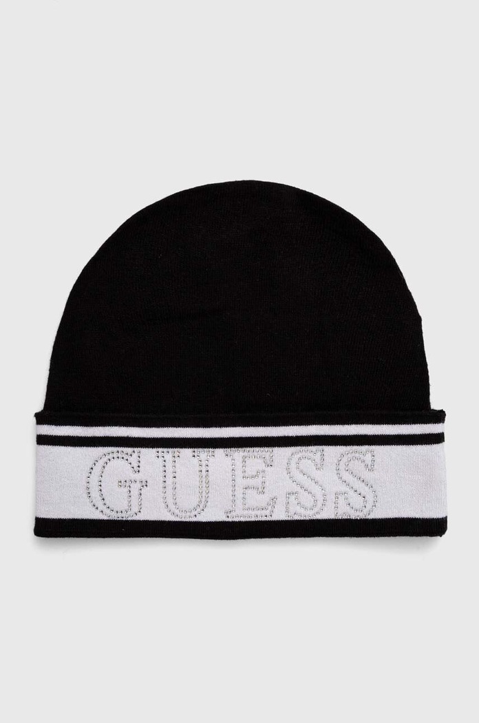 Guess czapka dziecięca aplikacja czarny J4YZ01.Z3GW0.9BYH