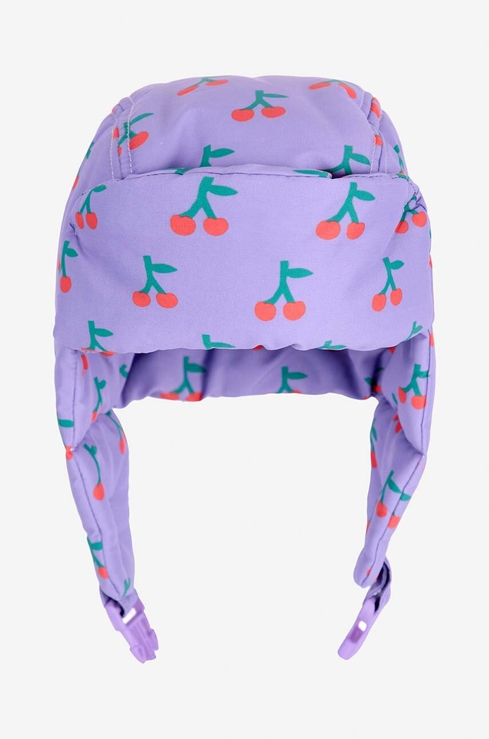 Dětská čepice Bobo Choses Cherry 224AH023 fialová AW24