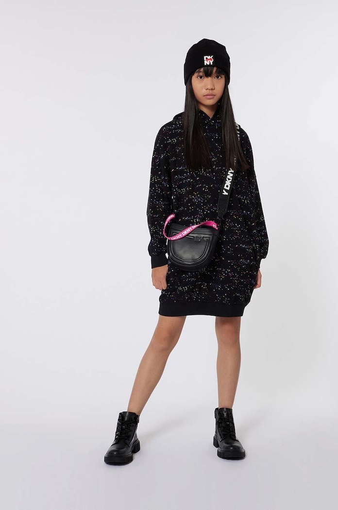 Dječja kapa Dkny crna D61012.
