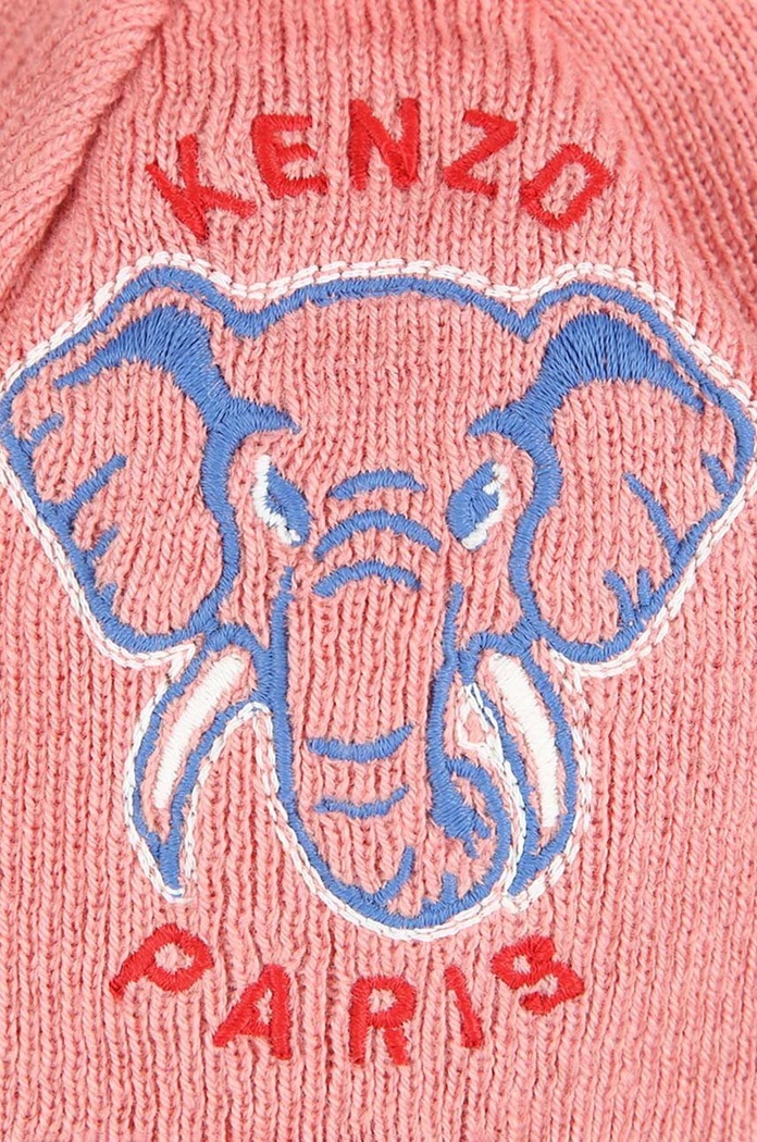 Dziewczynka Kenzo Kids czapka z domieszką kaszmiru dziecięca K60608.G.54.56 różowy