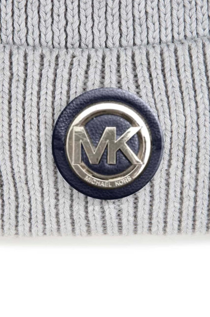 Dziewczynka Michael Kors czapka z domieszką wełny dziecięca R30223. szary