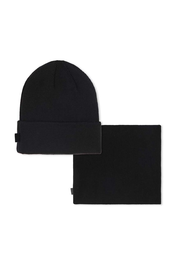 Karl Lagerfeld czapka i komin dziecięcy Z30326. czarny AW24
