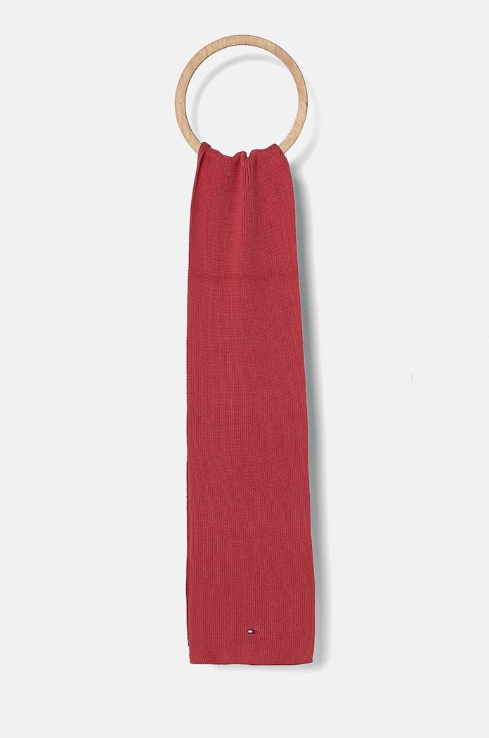 Tommy Hilfiger czapka i szalik bawełniany dziecięcy różowy AU0AU01937.G.9BYH