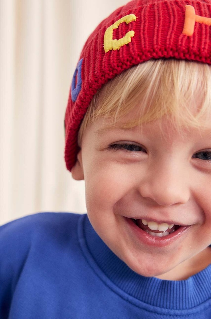 Detská bavlnená čiapka Bobo Choses 224AH032 červená