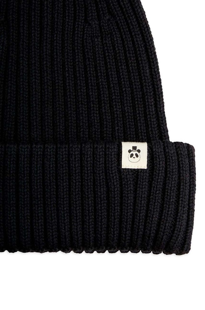 Mini Rodini czapka bawełniana dziecięca 2476510999 czarny AW24