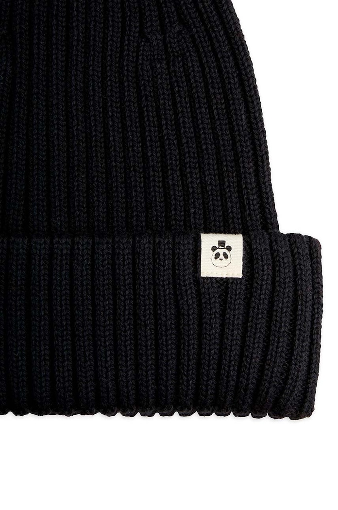 Mini Rodini czapka bawełniana dziecięca 2476510999 czarny AW24