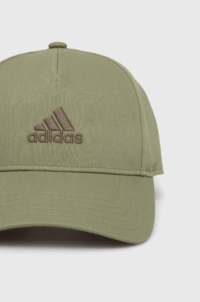 adidas Performance czapka z daszkiem bawełniana dziecięca LK CAP IY7825 zielony AW24